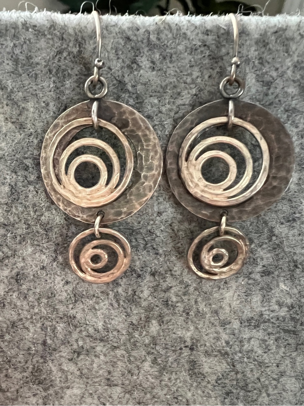Silpada Hammered Spiral Drop Earrings - Silver 925